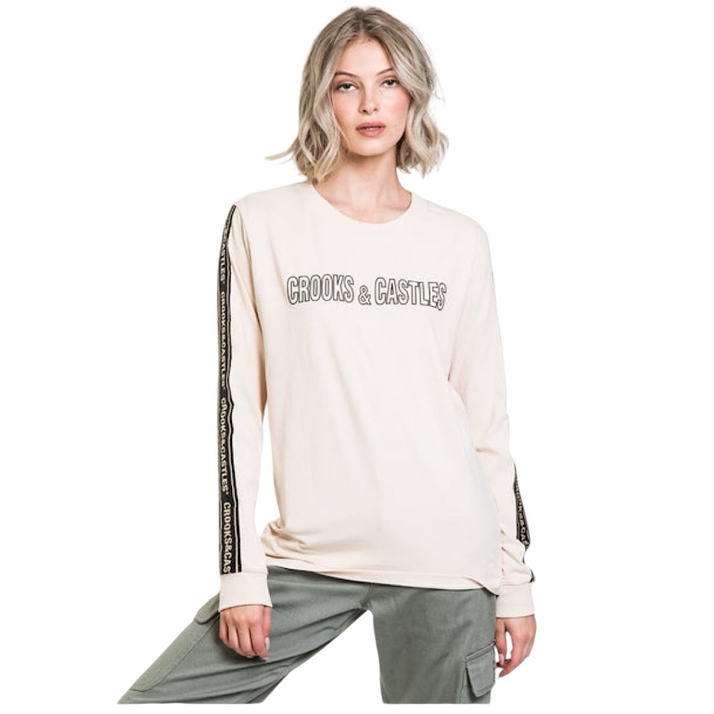CROOKS & CASTLES CHEETAH C&S LONG SLEEVE TEE SZ XS NWT